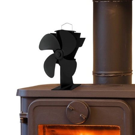 HASTINGS HOME Stove Fan Heat Powered for Wood Burning Stoves or Fireplaces, Quiet and Low Maintenance for Home 357231KFY